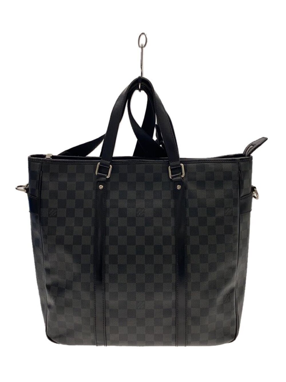 LOUIS VUITTON Tadao Damier Graphite Black Tote Bag Shoulder Black All over
